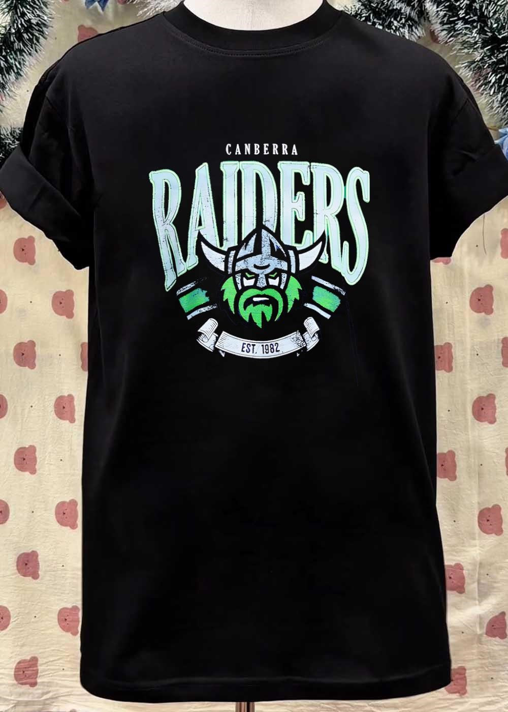 Est. 1982 Canberra Raiders Viking Helmet NRL T-Shirt