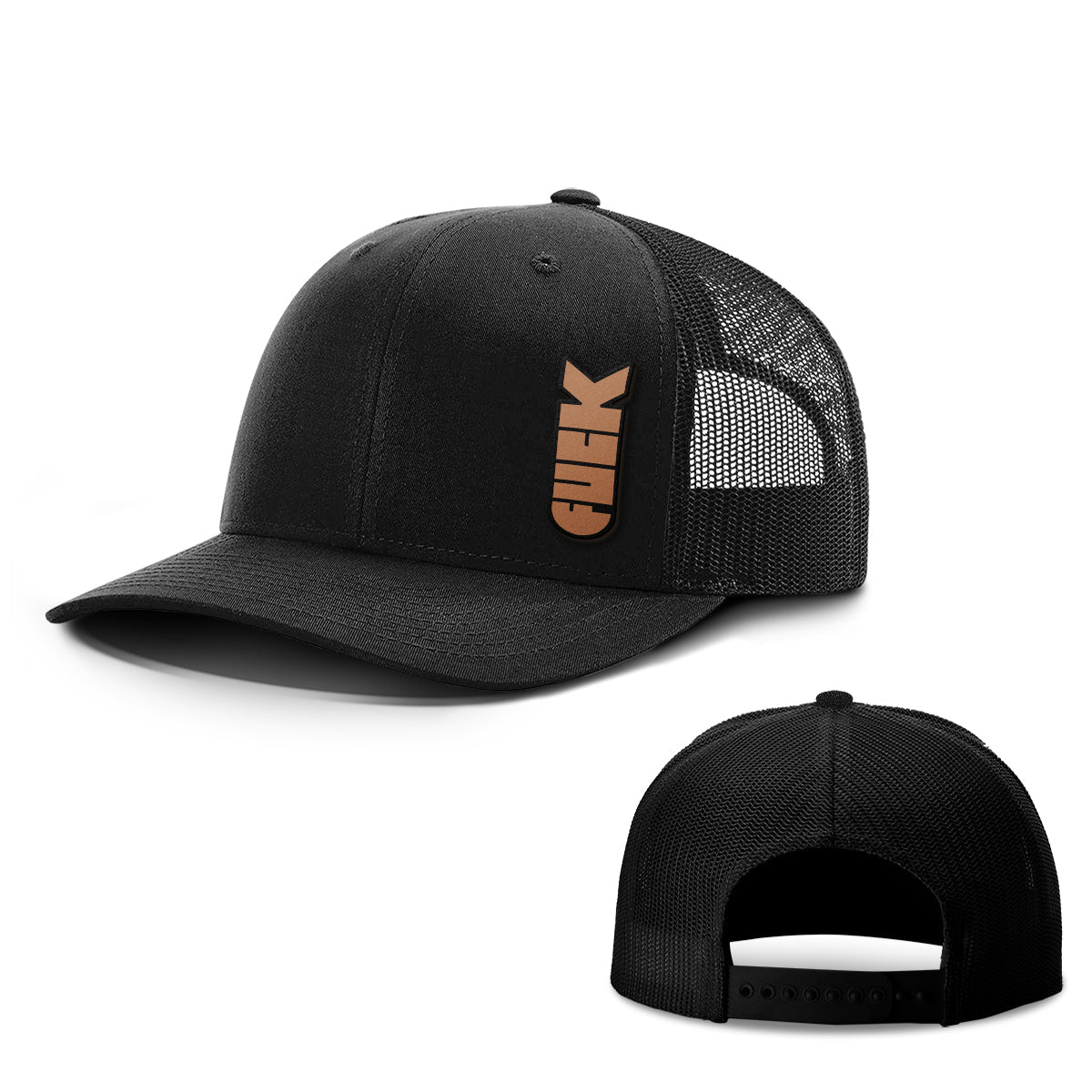 F Bomb Leather Patch Hats