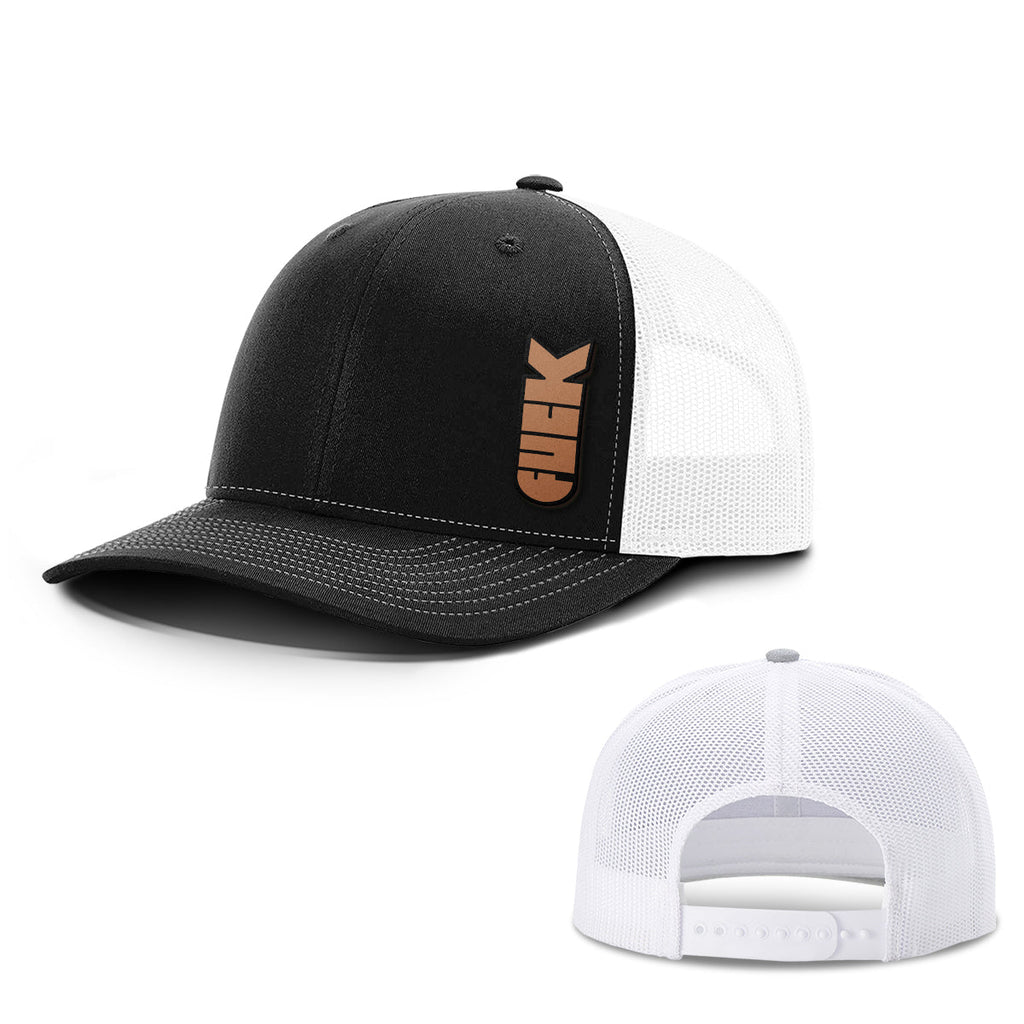 F Bomb Leather Patch Hats