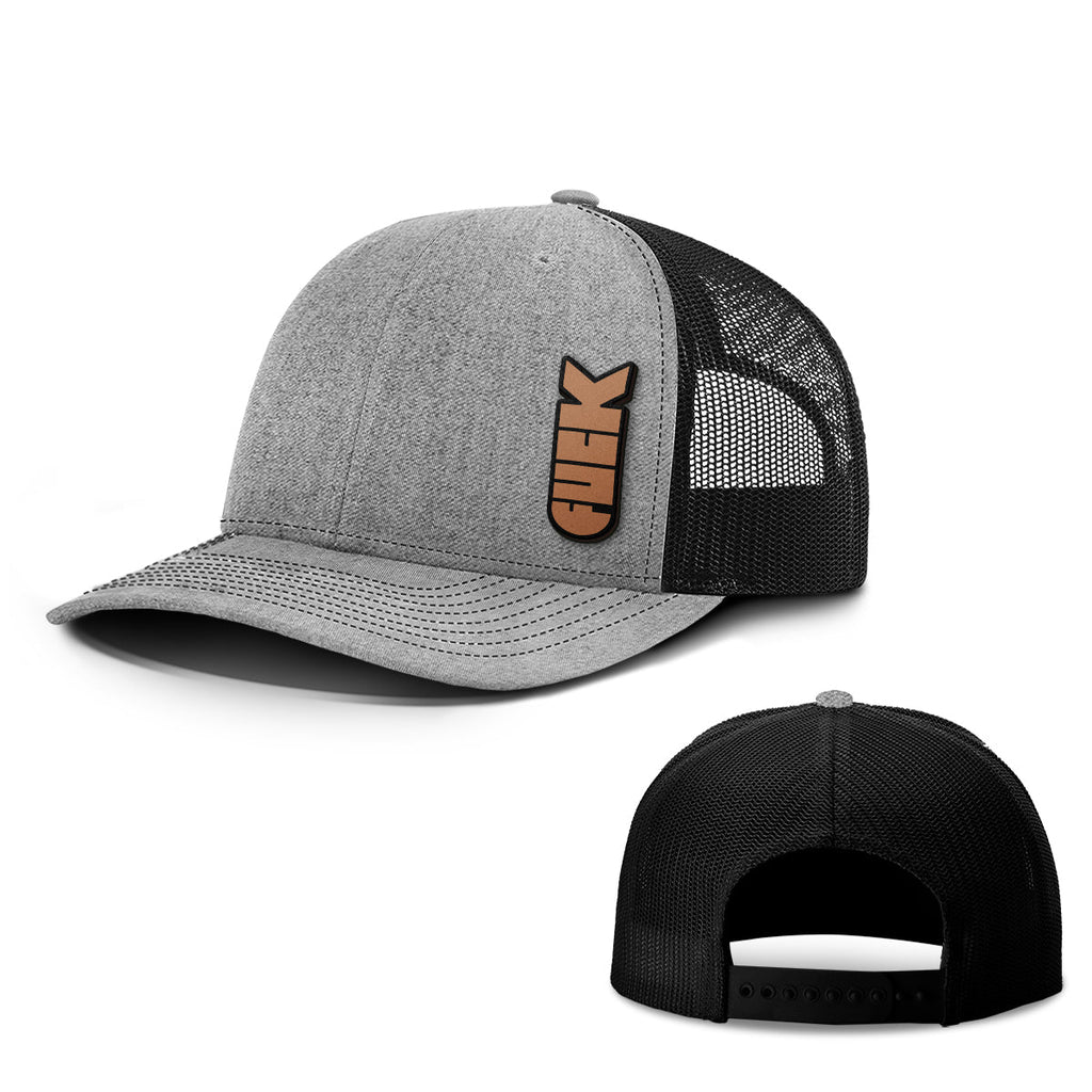 F Bomb Leather Patch Hats