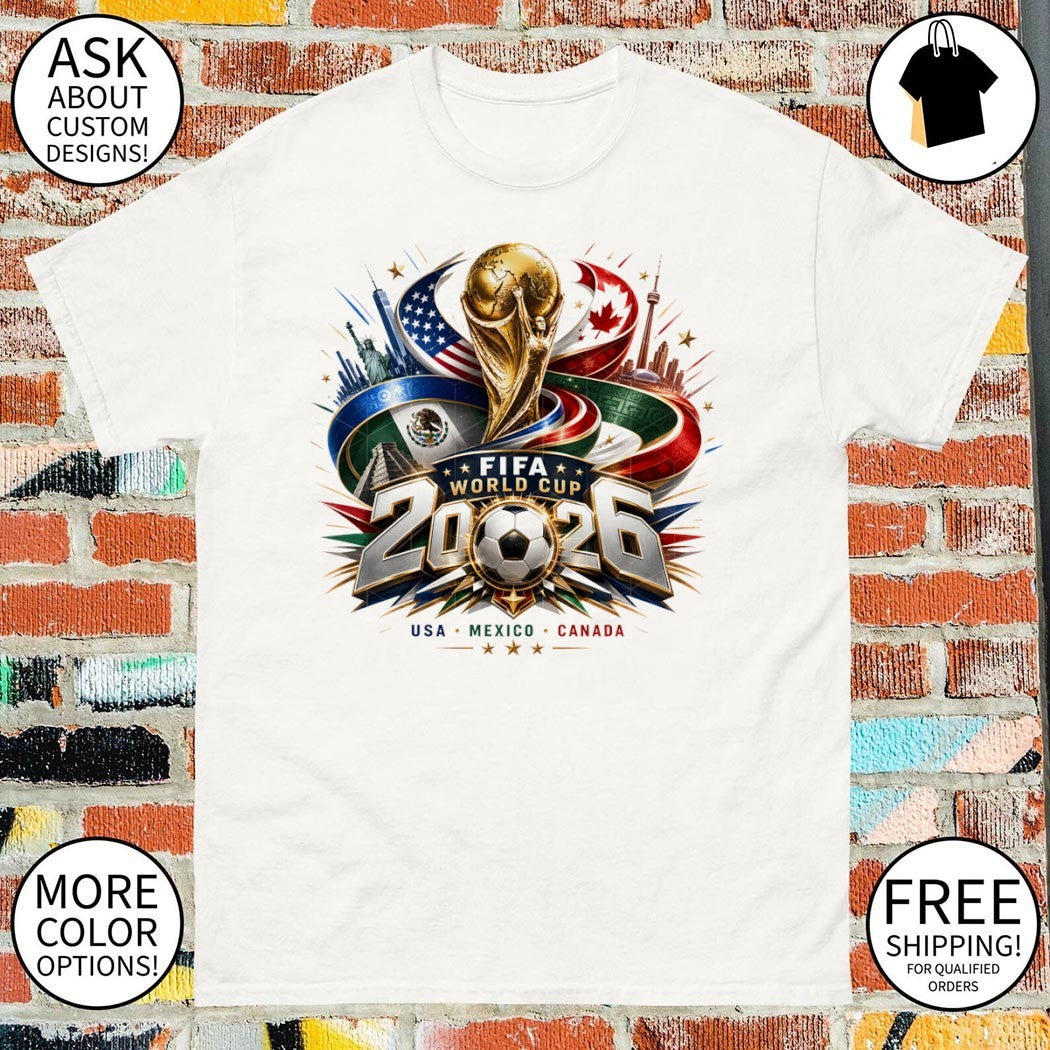 Fifa USA Mexico Canada Soccer World Cup 2026 One Nation One Team shirt