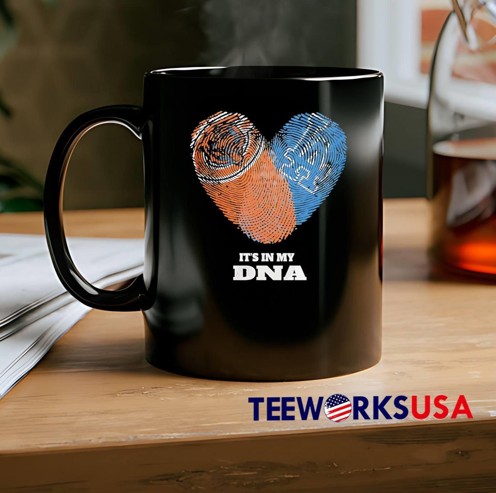 Fingerprint Heart It Is In My DNA Auburn Tigers T-Shirt