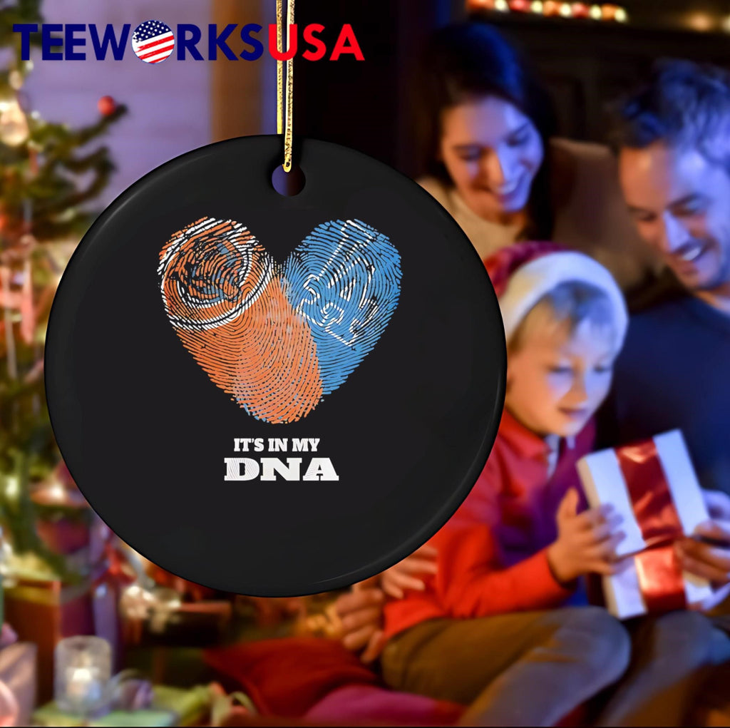 Fingerprint Heart It Is In My DNA Auburn Tigers T-Shirt