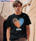 Fingerprint Heart It Is In My DNA Auburn Tigers T-Shirt