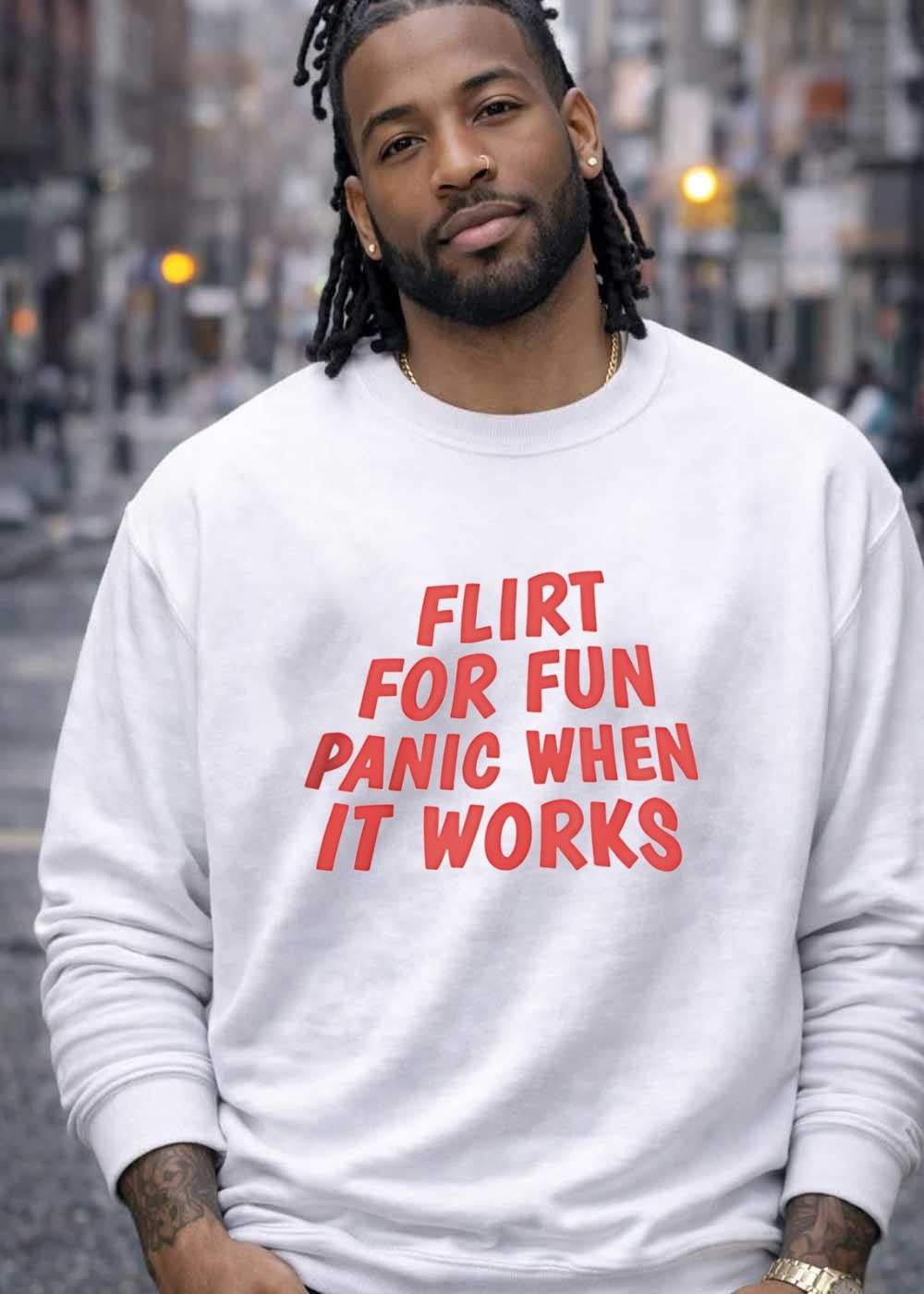 Flirt for Fun, Panic when It Works Short Sleeve T-Shirt