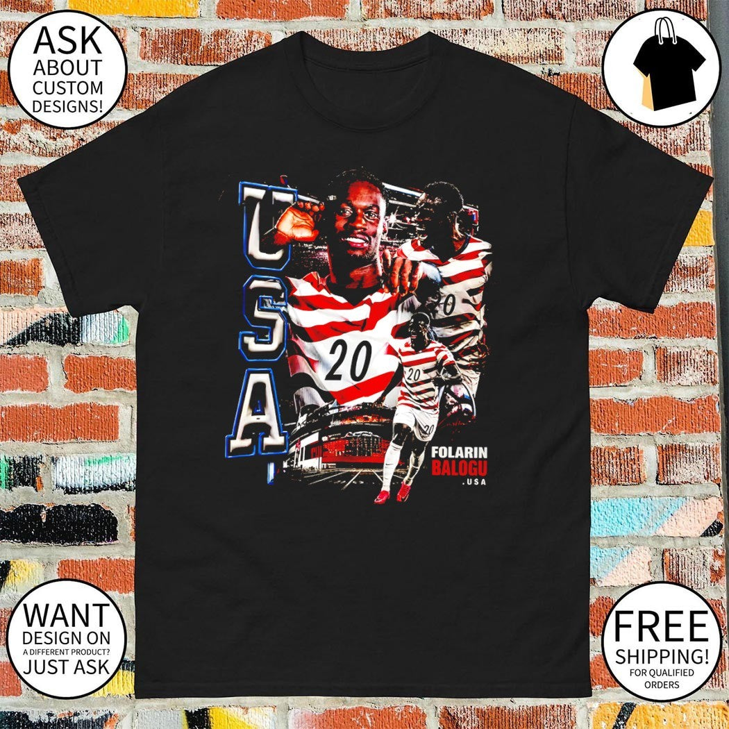 Folarin Balogun USA Soccer World Cup 2026 graphic vintage shirt
