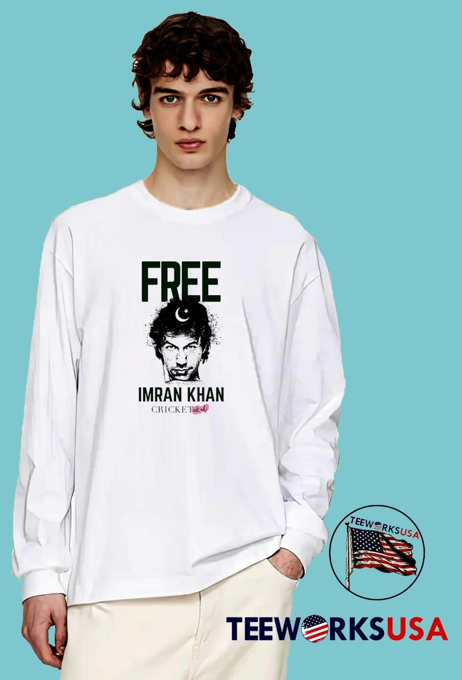 Free Imran Khan Cricket Pakistan Star shirt