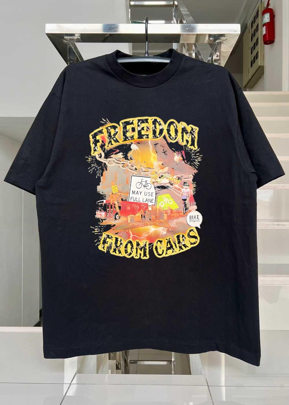 Freedom From Cars Bike PGH Bicycle Awareness shirt