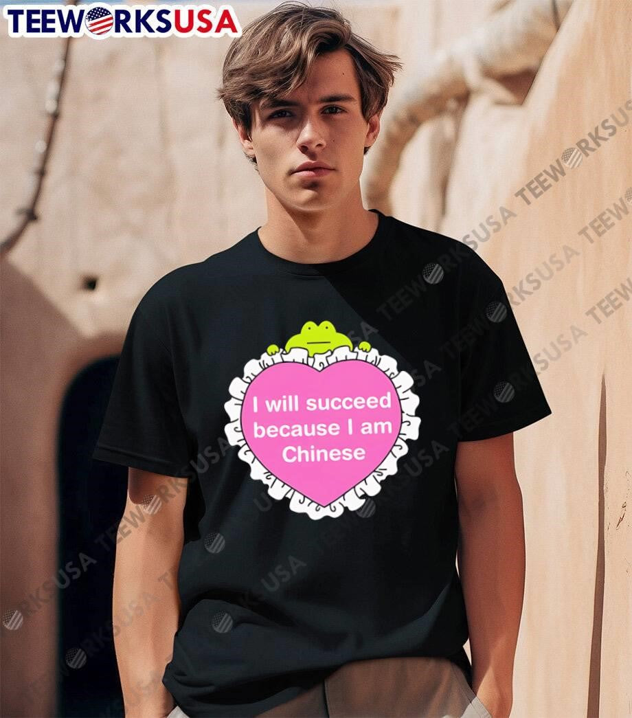 Frog Lover Affirmation I Will Succeed Because I Am Chinese shirt