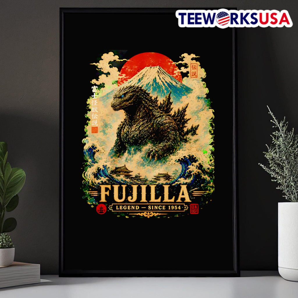 Fujilla Legend Since 1954 Godzilla Mount Fuji Japan Shirt