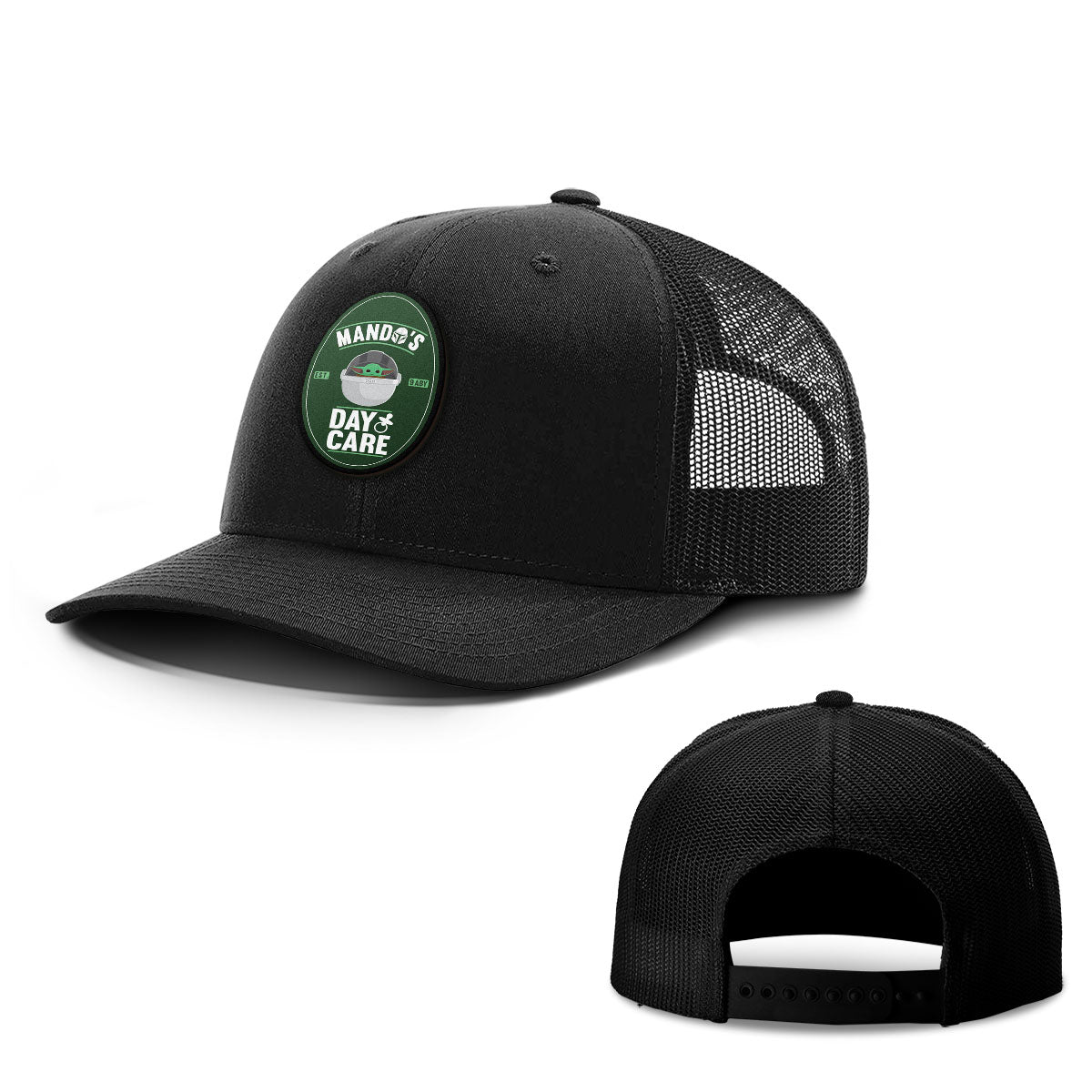 Mando's DayCare Round Patch Hats