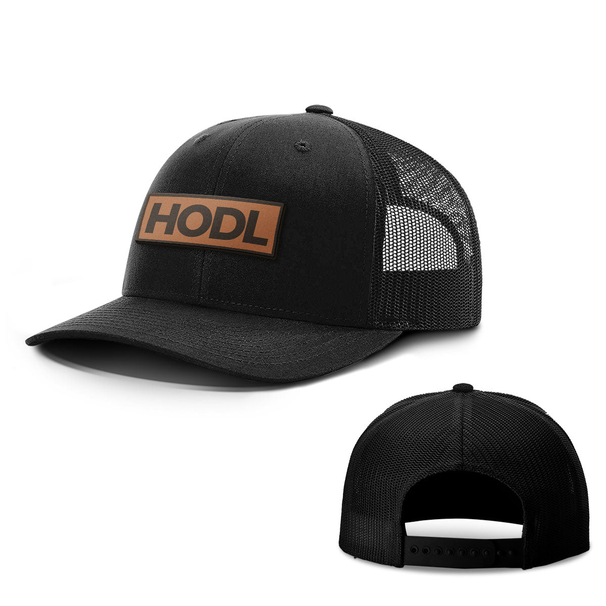 HODL Leather Patch Hats