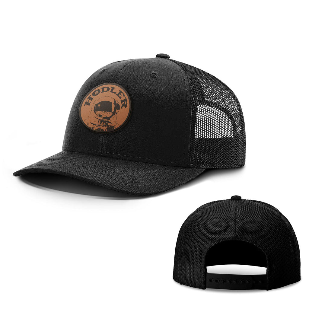 HODLer Astronaut Leather Patch Hats