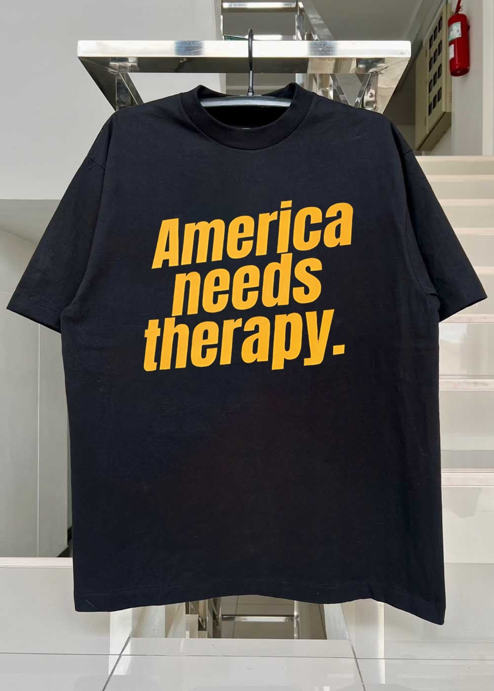 America Needs Therapy Brown T-Shirt