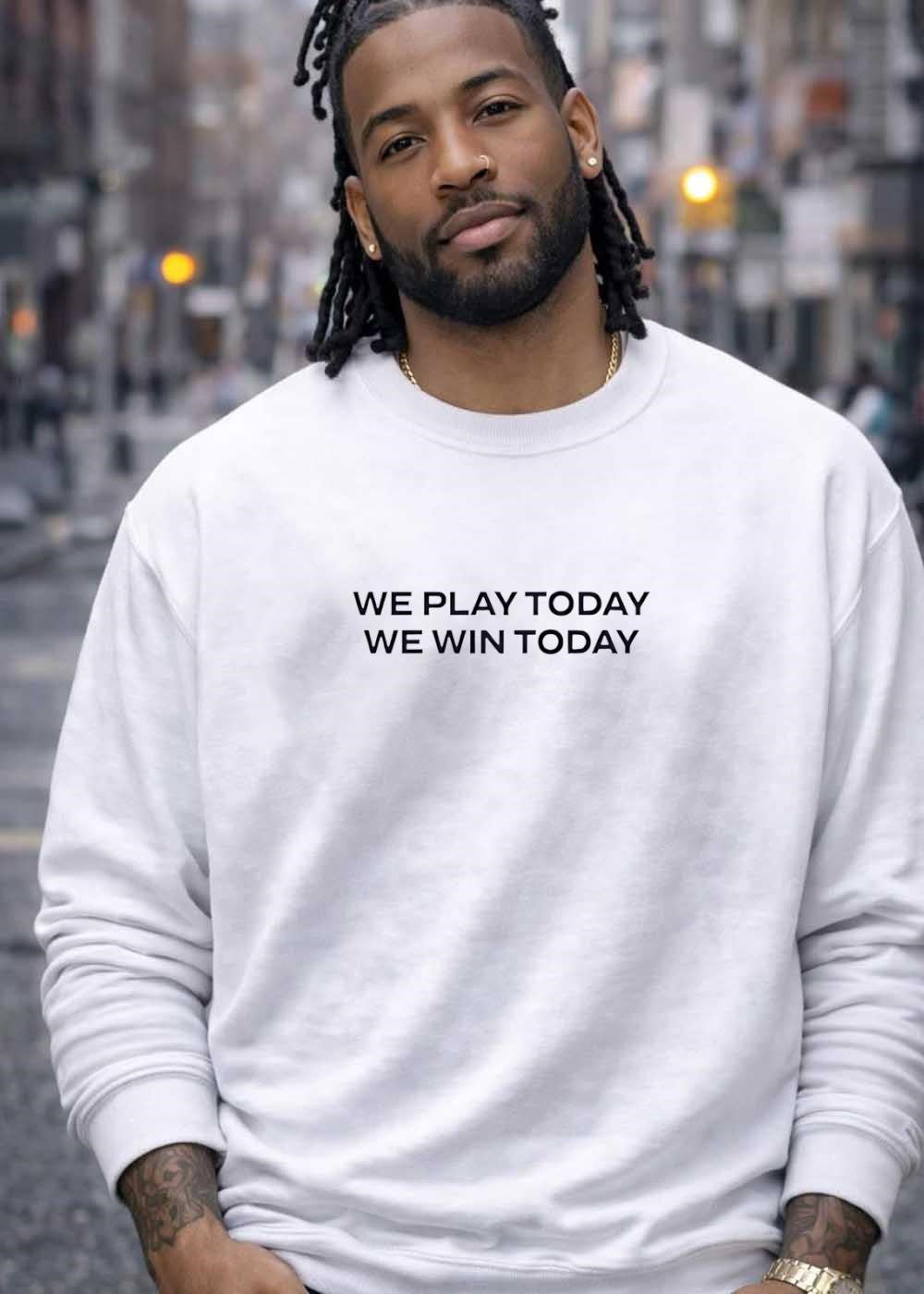 Game Day Apparel We Play Today We Win Today Fan T-Shirt