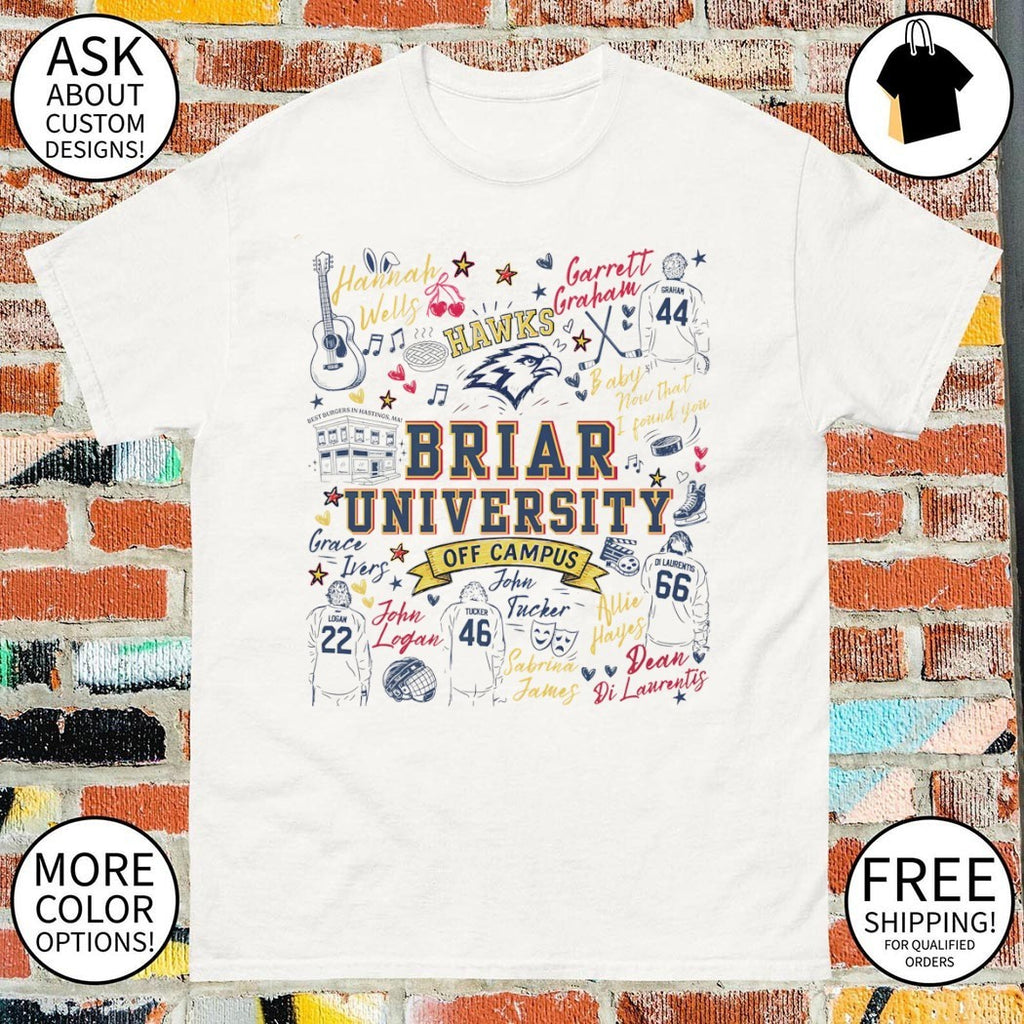 Garrett Graham Dean Di Laurentis John Logan Briar University Hawks Hockey Off-Campus est 2015 shirt