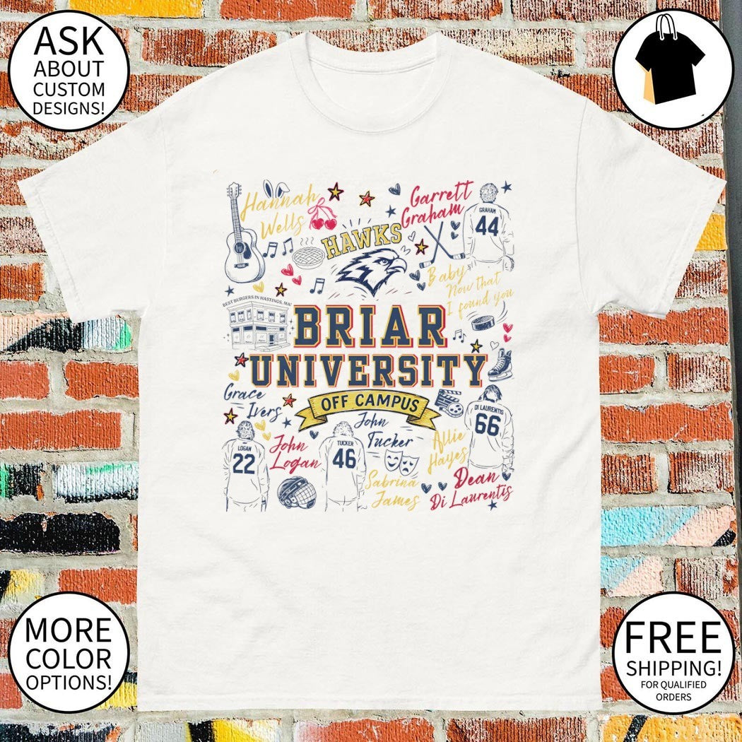 Garrett Graham Dean Di Laurentis John Logan Briar University Hawks Hockey Off-Campus est 2015 shirt