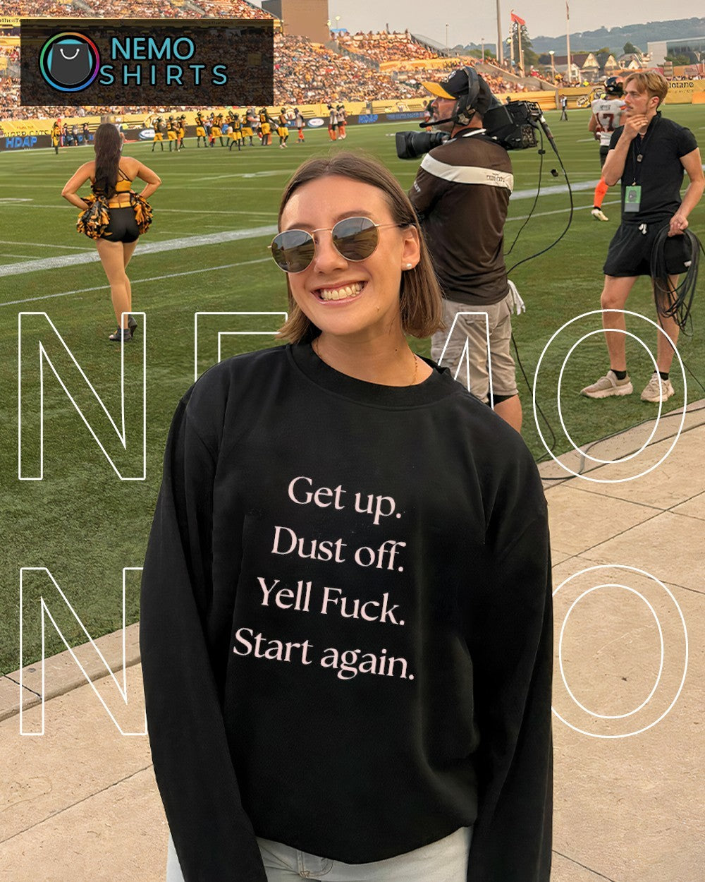 Get up dust off yell fuck start again quote shirt
