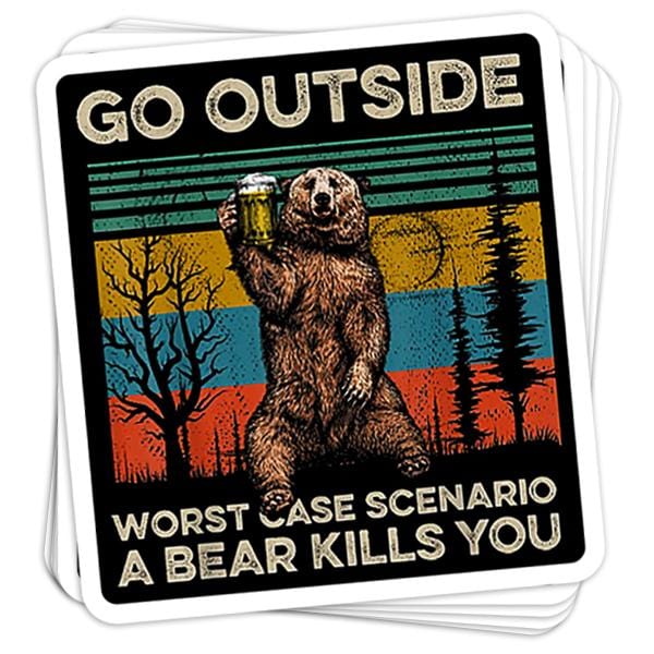 Go Outside Worst Case Scenario Vinyl Sticker