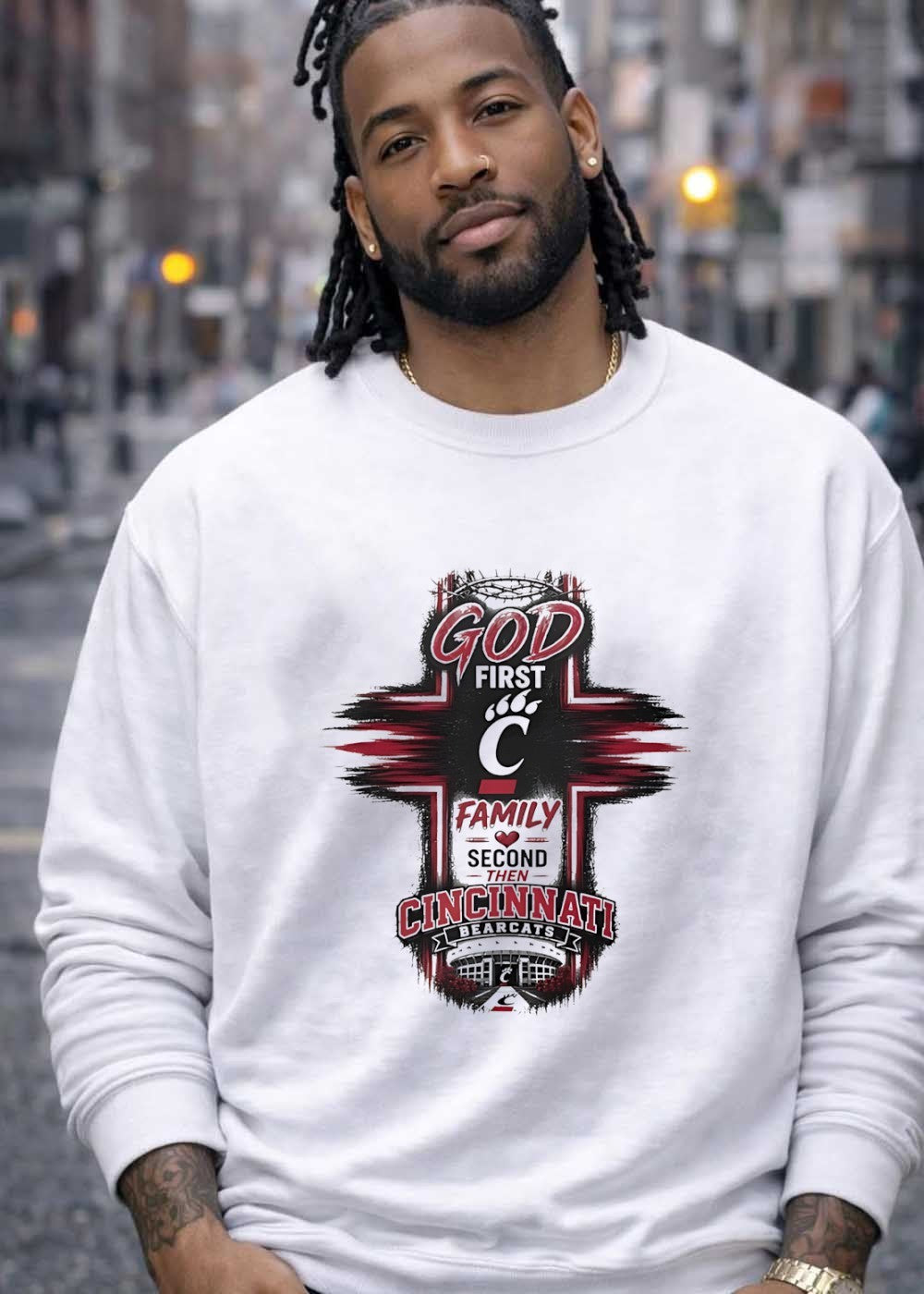 God First Family Second Then Cincinnati Bearcats Shirt