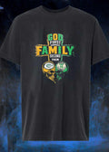 God First Family Second Then Green Bay Packers Milwaukee Bucks Skull shirt