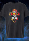 God First Family Second Then Green Bay Packers Wisconsin Badgers Skull shirt