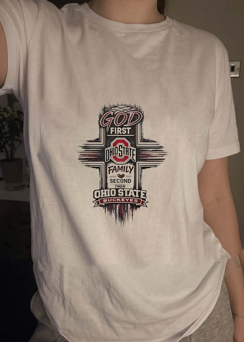 God First Ohio State Family Second then Buckeyes T-Shirt