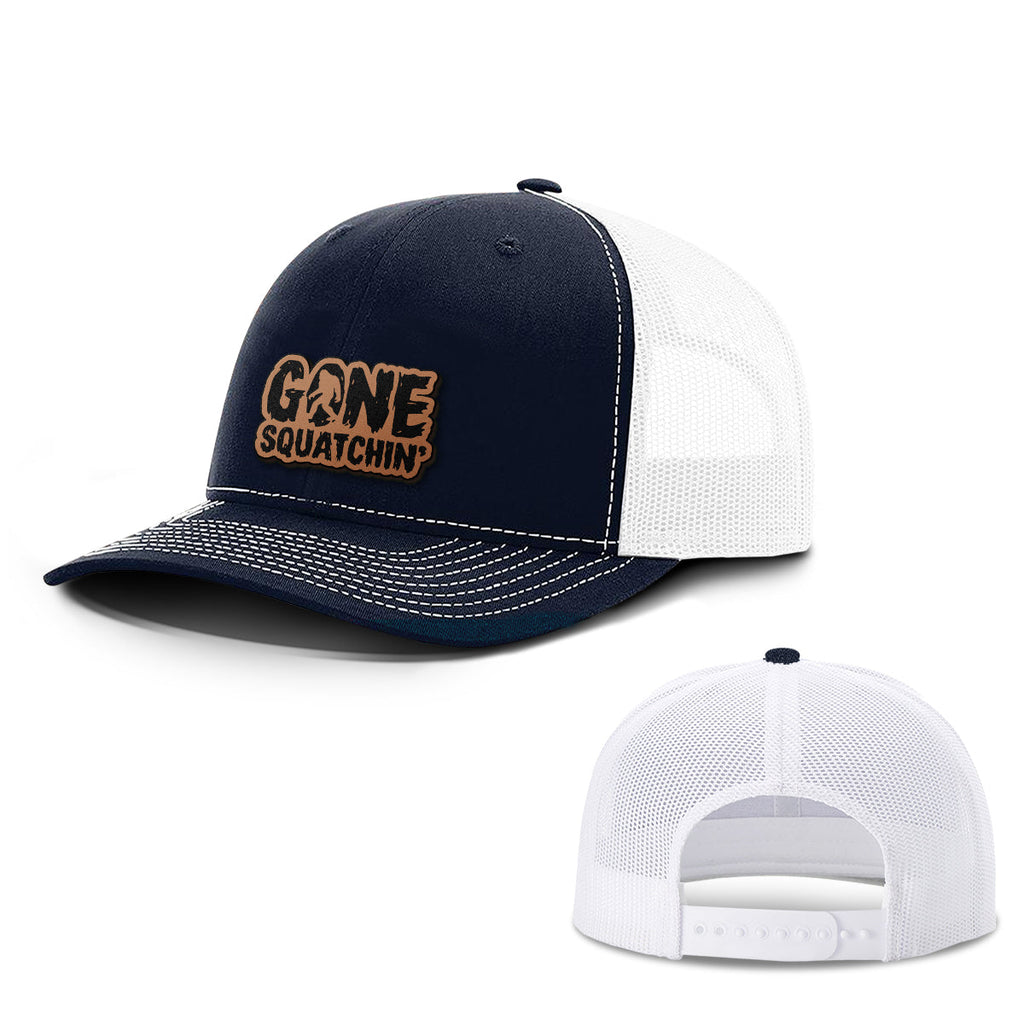Gone Squatchin Leather Patch Hats