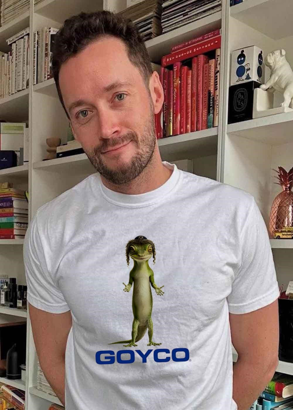 Goyco Insurance Lizard Wearing A Kippah T-Shirt