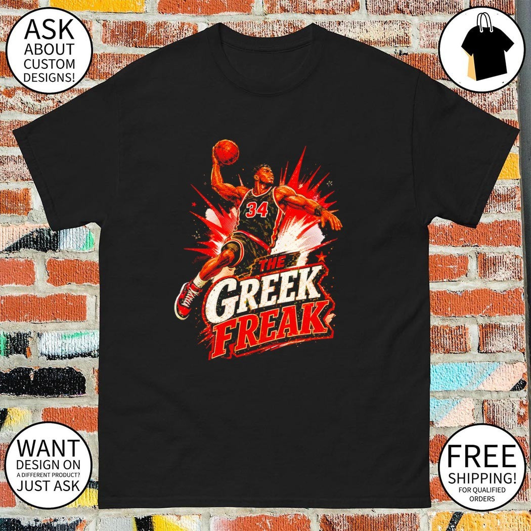 Greek Freak Basketball Giannis Antetokounmpo 34 Heat Graphic shirt