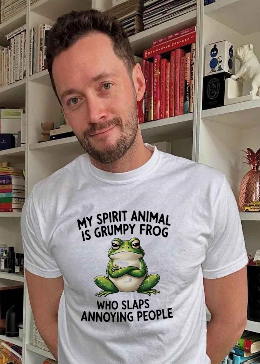 Grumpy Frog Slaps Annoying People My Spirit Animal T-Shirt