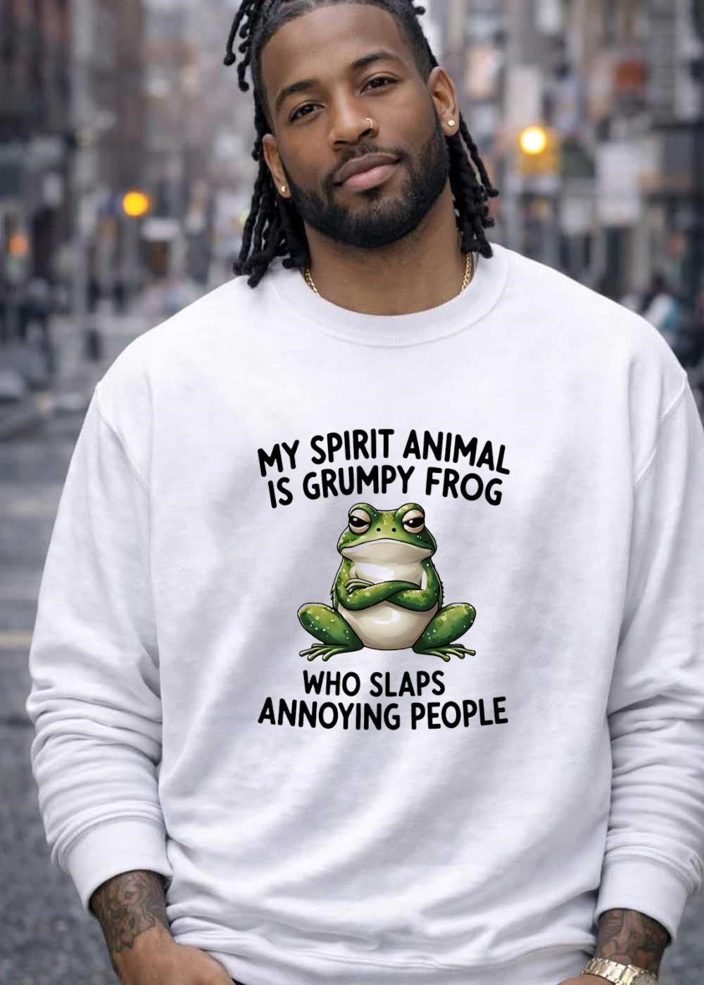 Grumpy Frog Slaps Annoying People My Spirit Animal T-Shirt