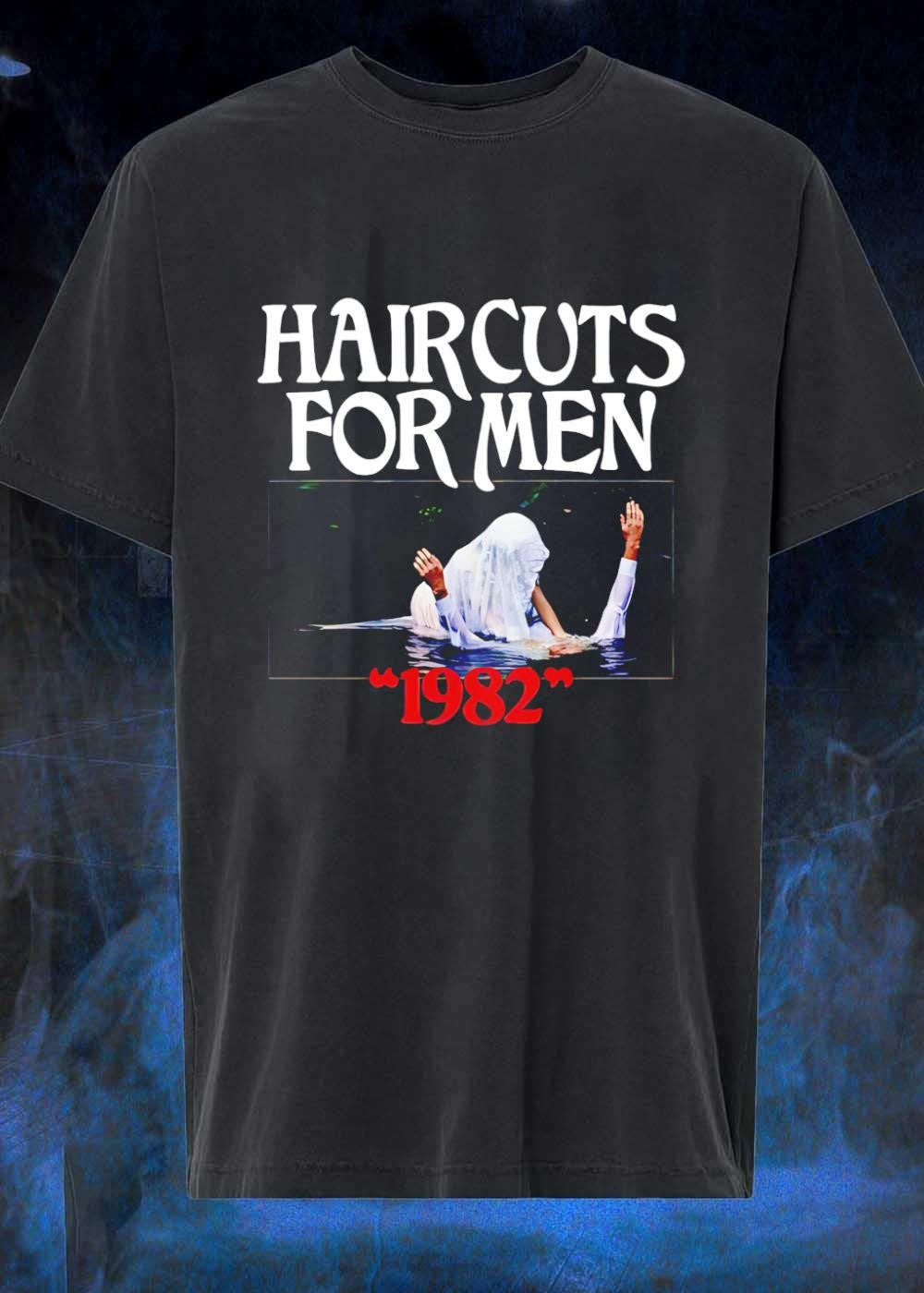 Haircuts for Men 1982 Person Wearing Veil Emerging from Water Shirt