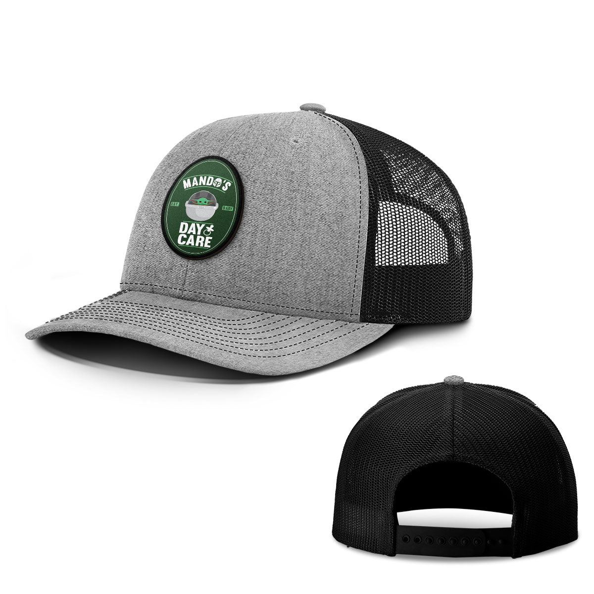Mando's DayCare Round Patch Hats