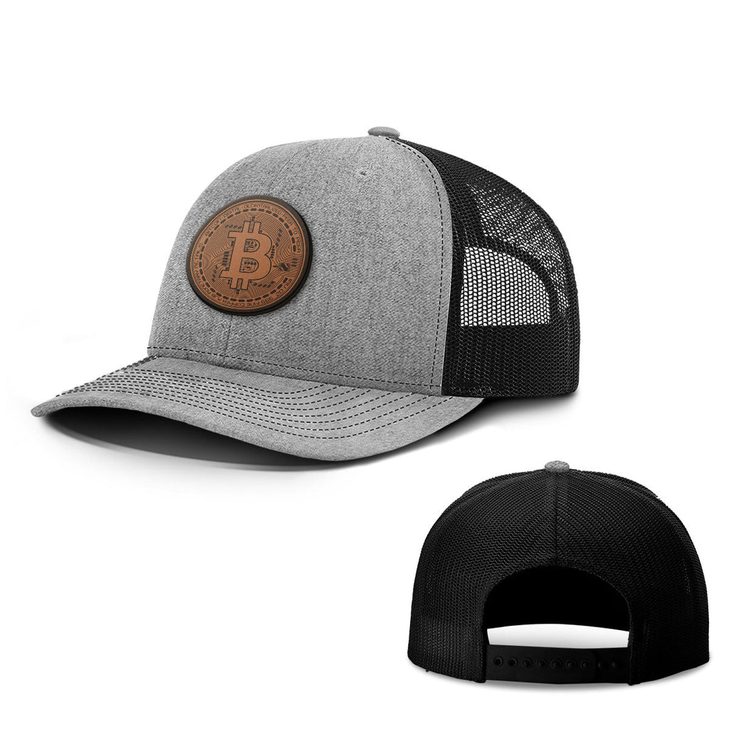Bitcoin Vector Leather Patch Hats