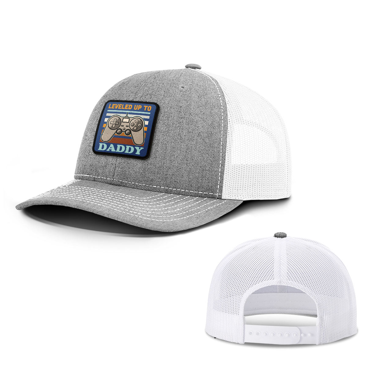 Leveled Up to Daddy Patch Hats