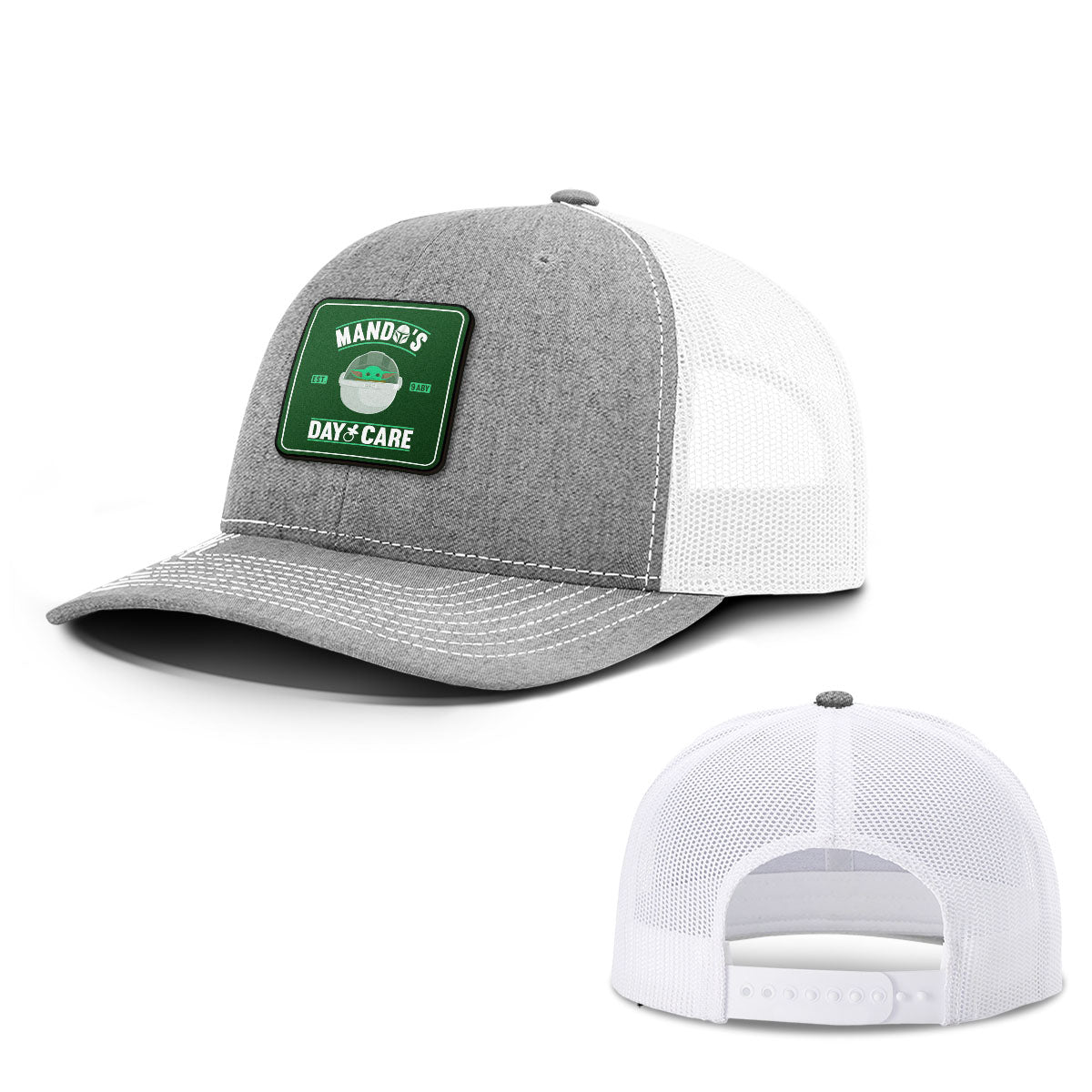 Mando's Daycare Square Patch Hats