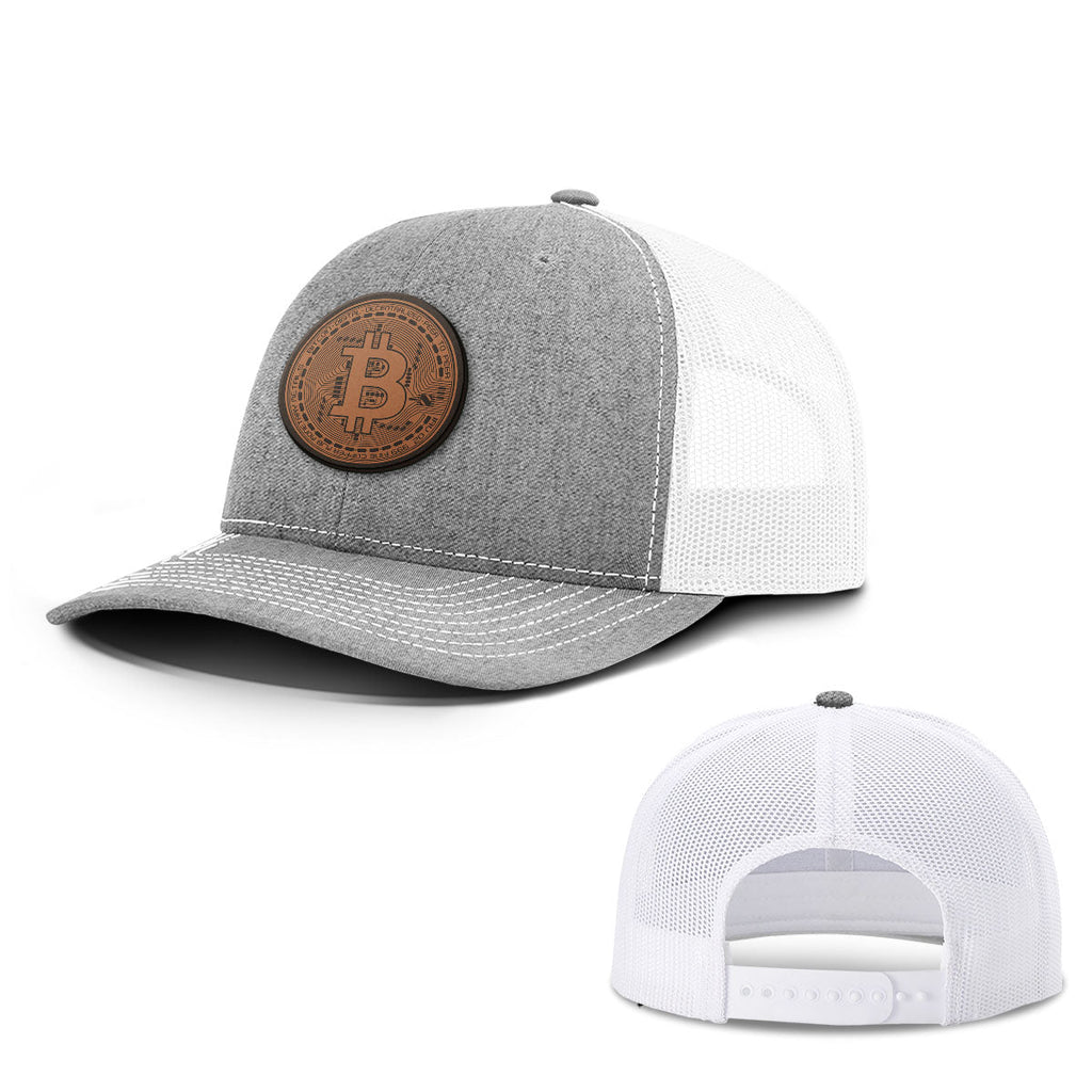 Bitcoin Vector Leather Patch Hats