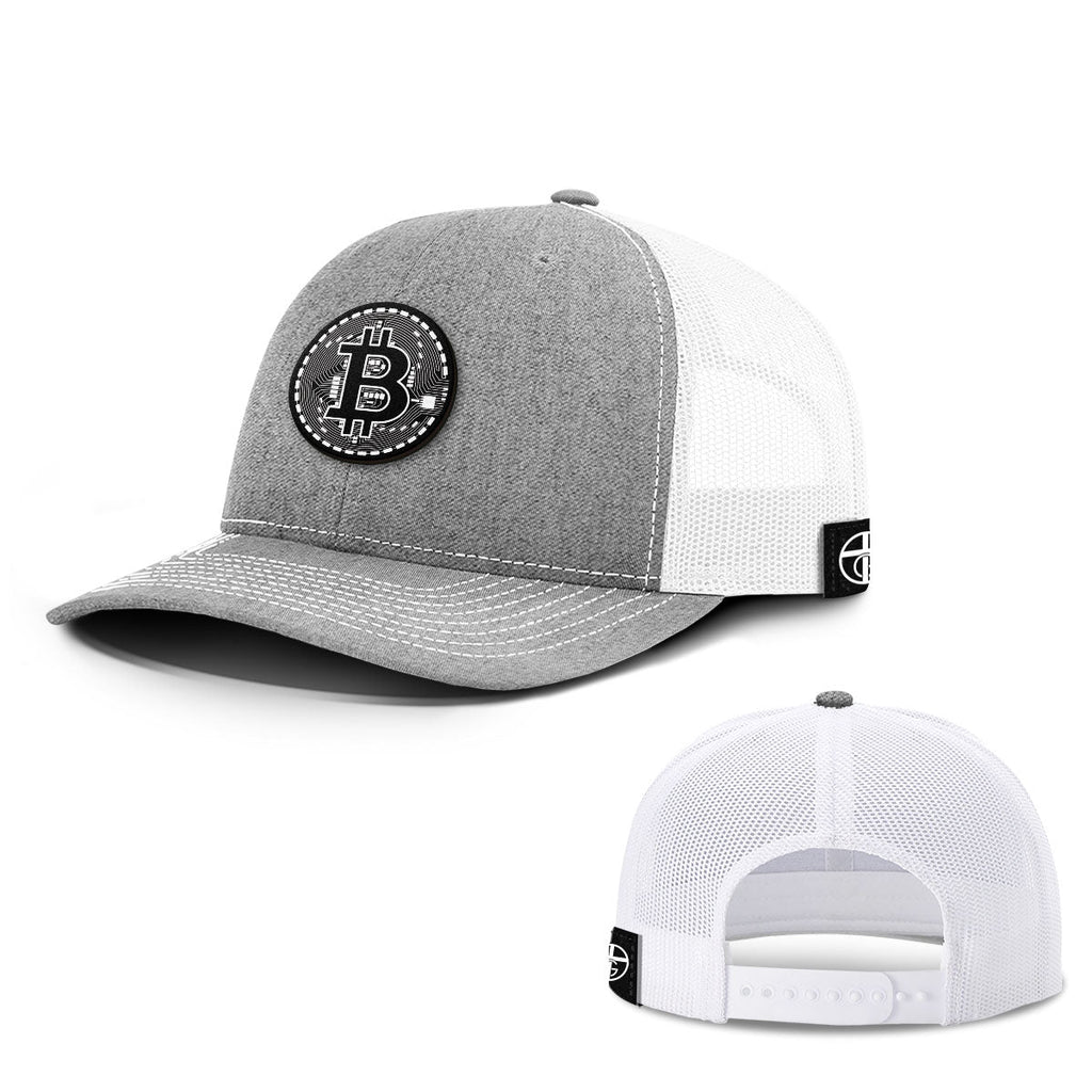Bitcoin Black and White Patch Hats