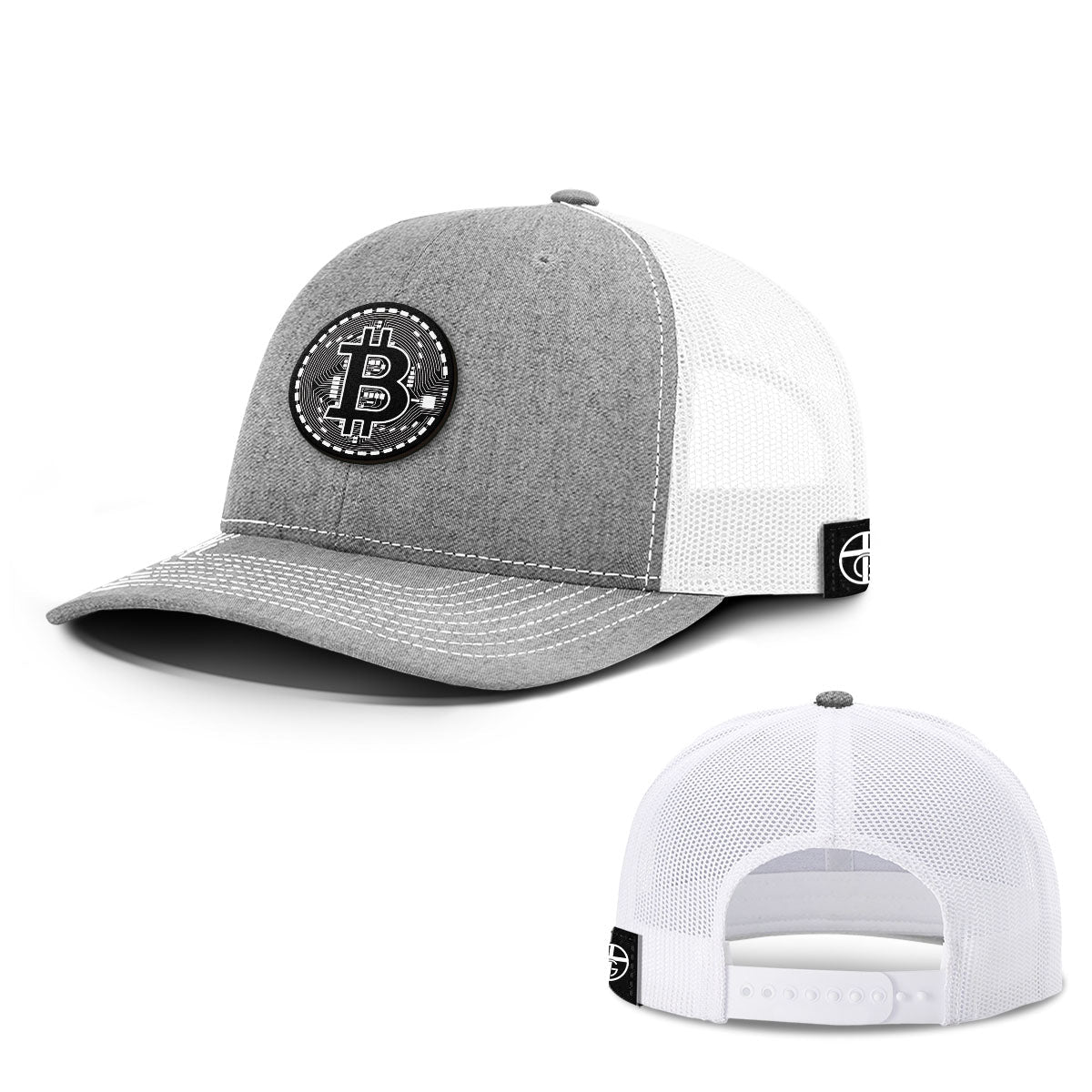 Bitcoin Black and White Patch Hats