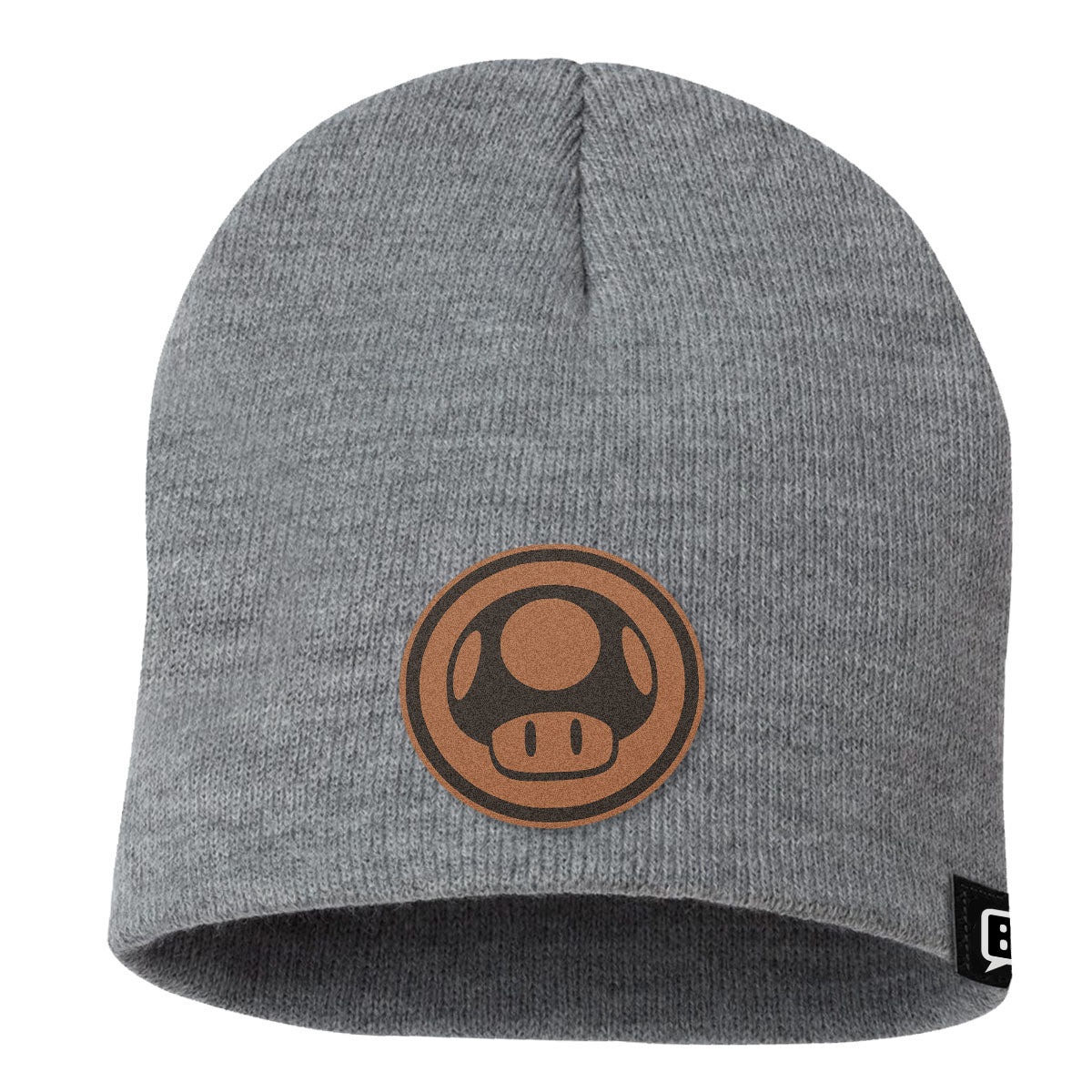 Power Up Leather Patch Beanies