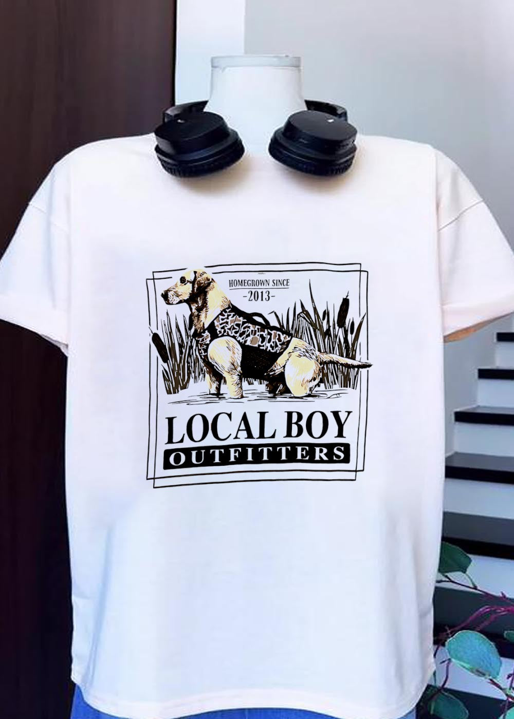 Homegrown Since 2013 Local Boy Outfitters Hunting Retriever T-Shirt