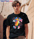 Dog Holding American Flag Firework shirt