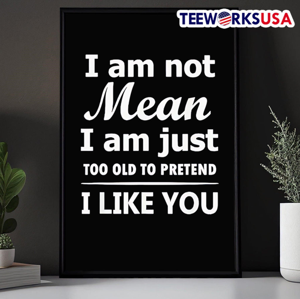 I Am Not Mean I Am Just Too Old To Pretend I Like You Shirt