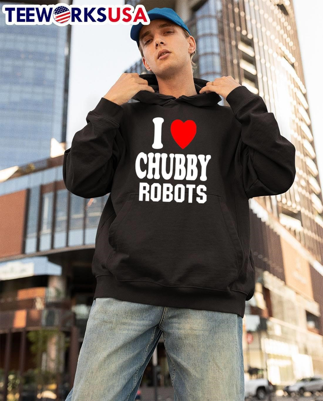 I Love Chubby Robots Heart shirt