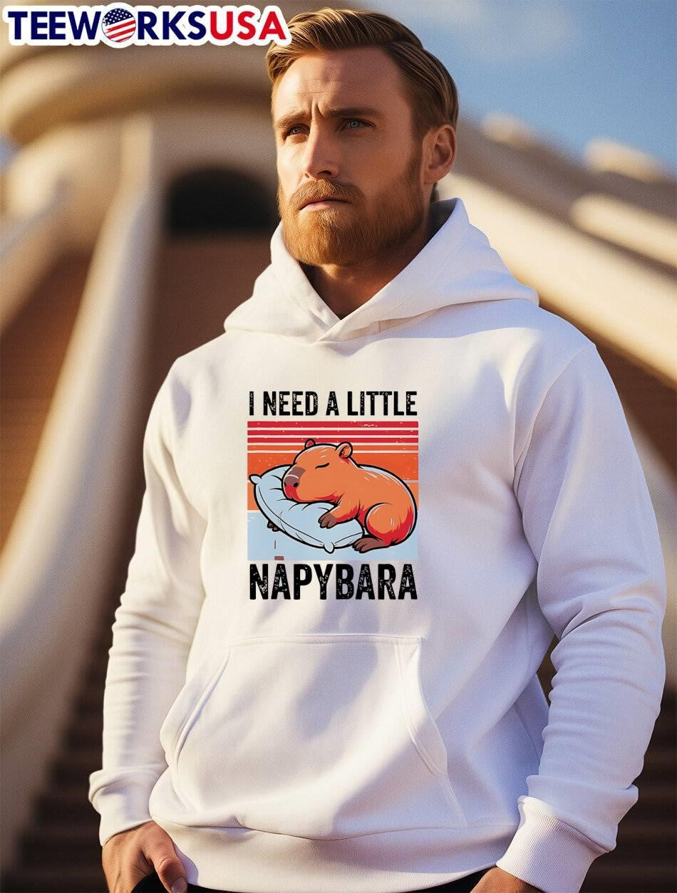 I Need a Little Napybara Cute Animal Sleeping On Pillow T-Shirt