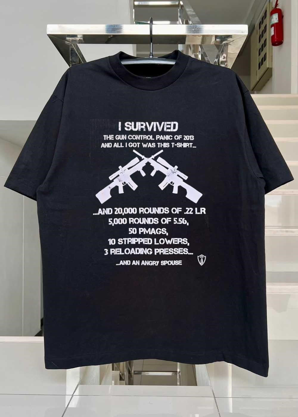 I Survived The Gun Control Panic Of 2013 And Angry Spouse shirt