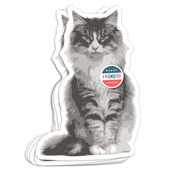 I Vomited Cat Vinyl Sticker