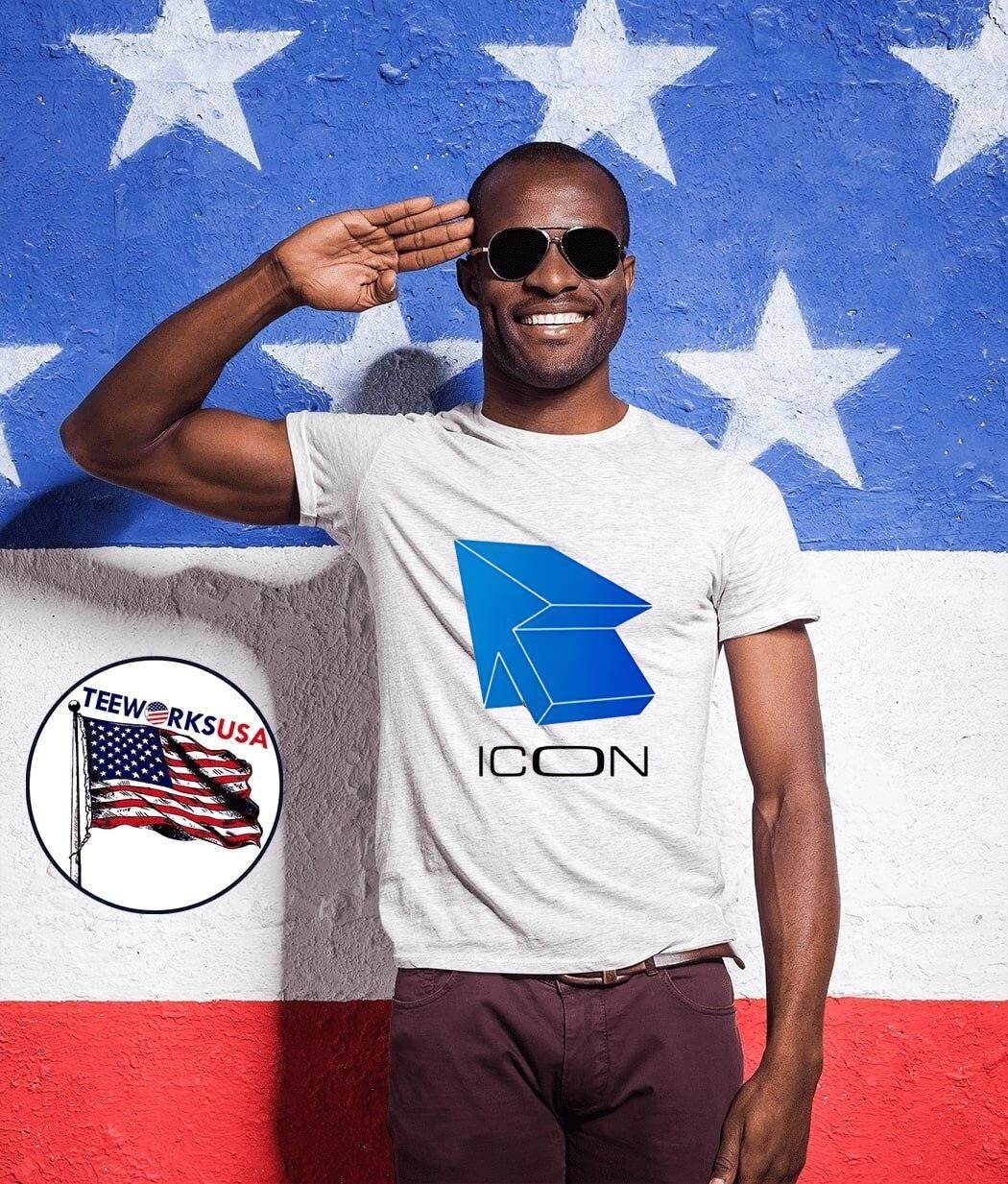 Icon 3D arrow geometric logo brand shirt