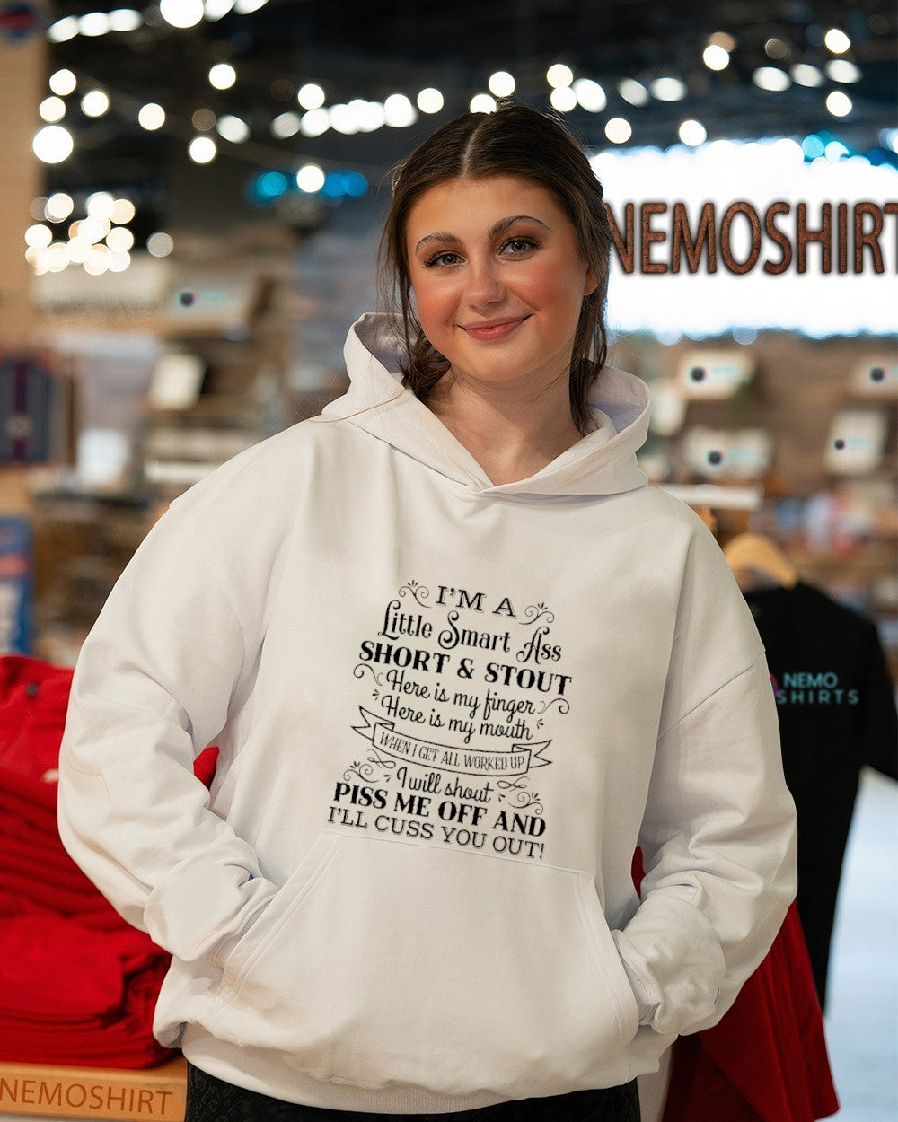 I’m a little smart ass short and stout here is my finger shirt